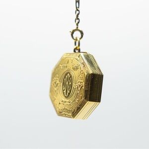 Antique snuff /powder box with a mirror in 18 k gold